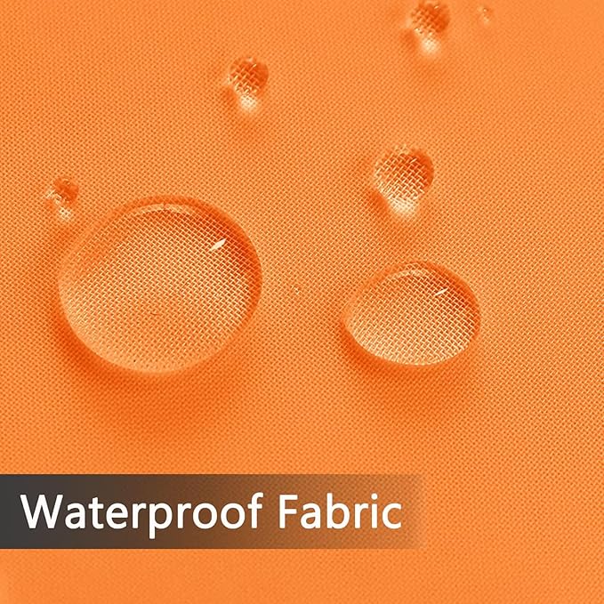 SpaceDresser Waterproof Outdoor Sheer Curtains for Patio - 4 Panels Rod Pocket Indoor Voile Sheer Curtain for Living Room,52W x 84L inch, Orange