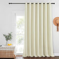 NICETOWN Blackout Curtains for Sliding Glass Door Room Divider Noise Reduce Curtain Panel Portable Window Screen Sliding Partition, W100 x L102 inches, 1 Panel, Beige