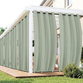 Outdoor Curtains for Patio Waterproof 6 Panels - Windproof, Privacy, Weatherproof Outside Drapes for Gazebo Pergola Porch, Grommet Top and Tab Bottom, 54x108 Inch, Sage Green