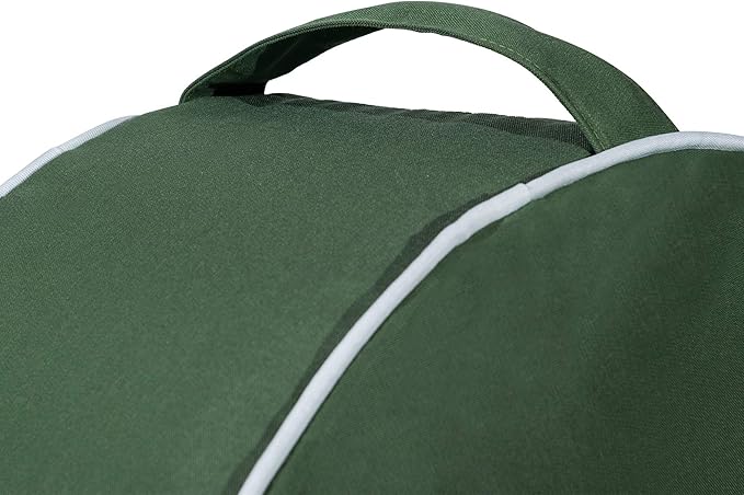 QILLOWAY Indoor/Outdoor Inflatable Stool,Round Ottoman,All Weather Foot Rest for Camping or Home,Dark Green
