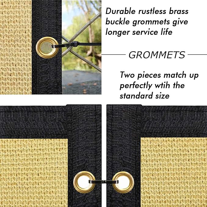 UPGRADE Privacy Fence Screen 3'x20' Sand Outdoor 90% Visibility Blockage 170 GSM Mesh Shade Cover Panels for Backyard,Balcony,Home Decoration with Zip Ties,Customized Avaliable