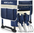 KVR Garden Kneeler and Seat Set 7-Piece Upgraded - Heavy Duty Foldable Bench & Stool with 3 Aluminum Tools, 2 Non-Slip Pouches & Tote Bag - Gardening Chair Gifts for Seniors, Women, Mom