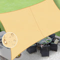 LOVE STORY Rectangle 8'x15' Waterproof Sun Shade Sail Canopy UV Block for Outdoor Patio Backyard Carport,Sand(We Make Custom Size)