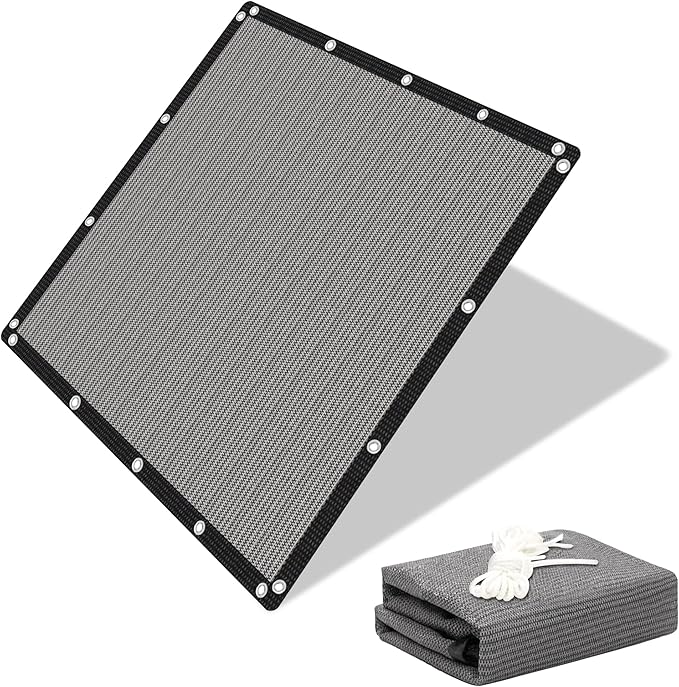 90% Shade Cloth Sun Shade Fabric Privacy Screen Shade Cover for Patio Garden Pergola Shade Cover Canopy with Gromments