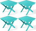 SERWALL Folding Outdoor Side Table Set of 4, Small Adirondack Side Table, Aruba