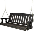 Amish Casual Heavy Duty 800 Lb Mission Treated Porch Swing with Hanging Chains (5 Foot, Semi-Solid Black Stain)