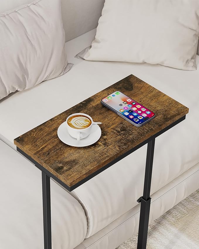 TUTOTAK End Table, Side Table, Tall Couch Table, Sofa Table, Living Room, Bed Room, Brown TB01BB0832