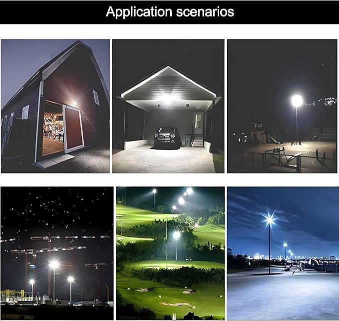 4Pack LED Flood Light Outdoor,50W LED Work Light 5500lmwith 6FT US Plug,IP66 Waterproof Exterior Security Lights,6000K Daylight White Outside Floodlights Slim Design for Playground Yard