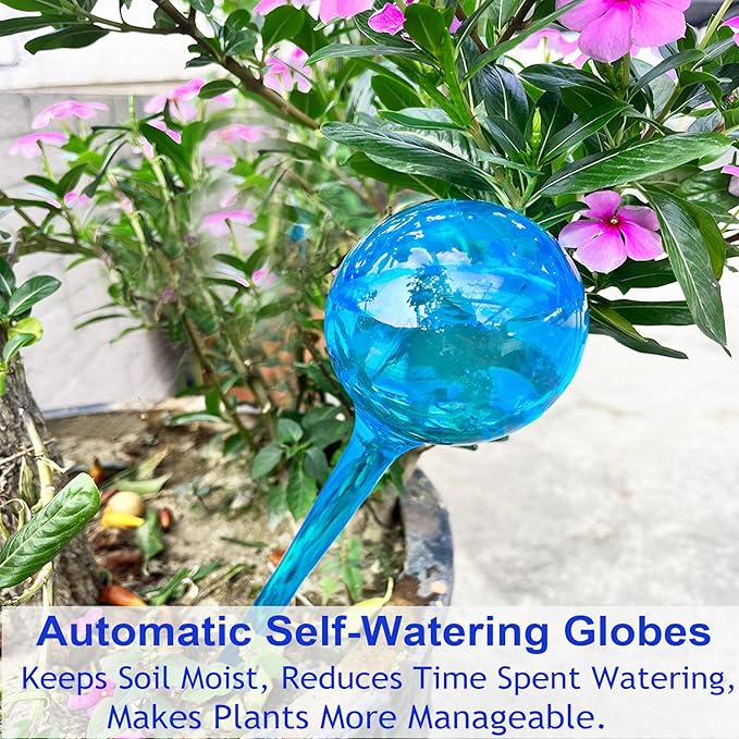 Large 12pcs Plant Watering Globes - Automatic Plant Watering Bulbs for Indoor & Outdoor Potted Plants, Durable Plastic Garden Watering Devices