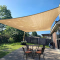 SUNLAX Sun Shade Sail 6' x 12' Sand Rectangle Canopy Sail Shade Cover UV Block Permeable Sunshade Outdoor for Patio Backyard Deck Pergola (We Make Custom Size)