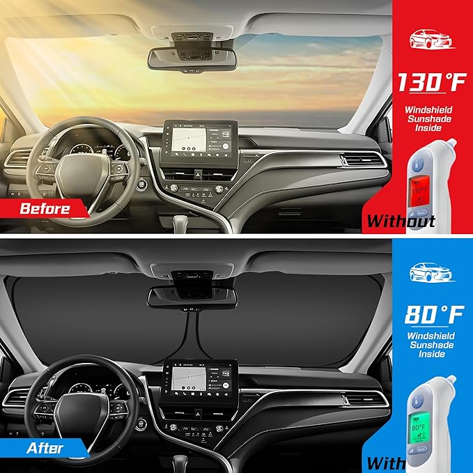 ARISMOTOR Windshield Sun Shade for Chevrolet Chevy Trax (LS 1RS LT 2RS ACTIV) 2024-2025 2026, Custom Fit Foldable Front Window Sunshade Sun Visor Protector, Block UV Rays Keep Your Car Cooler