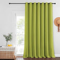 NICETOWN Blackout Patio Curtains 100 x 144 Inches Long for Sliding Door Extral Wide Blackout Curtain Panels Thermal Insulated Room Divider - Grommet Top, 100" W x 144" L, 1 Panel, Fresh Green