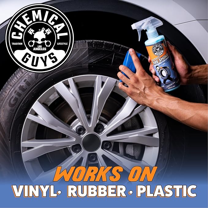 Chemical Guys Tire Kicker Sprayable Extra Glossy Tire Shine (Works on Rubber, Vinyl & Plastic) Safe for Cars, Trucks, Motorcycles, RVs & More, 16 fl oz