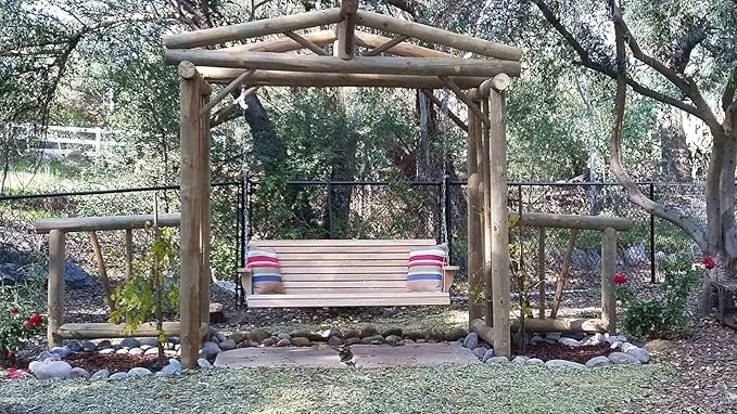 5FT Cypress Porch Swing Made in USA with Hanging Hardware