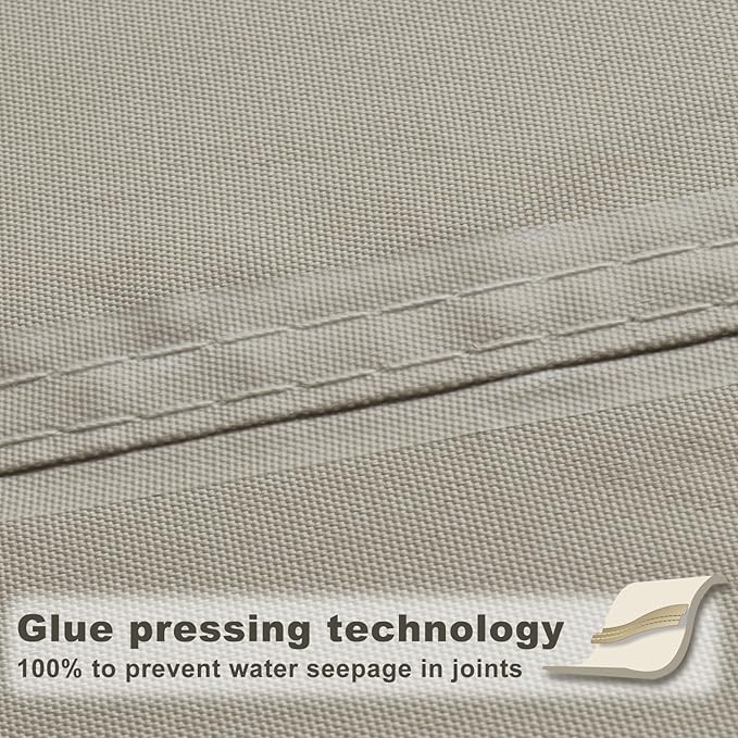 SUNNY GUARD Waterproof Sun Shade Sail 10' x 14' Taupe Rectangle UV Block Sunshade for Backyard Yard Deck Patio Garden Outdoor Activities and Facility(Customized)
