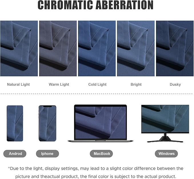 BONZER Waterproof Outdoor Curtains for Patio Porch Pergola Cabana Thick Privacy Extra Wide Grommet Indoor Curtains for Bedroom Living Room, 1 Panel, 150W x 84L inch, Navy