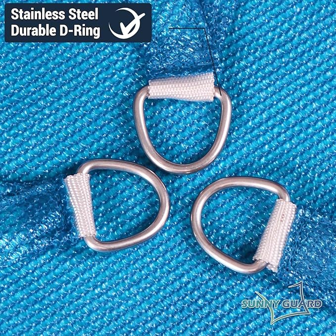 SUNNY GUARD Custom Size 10'x12'x15.6' Turquoise Blue Sun Shade Sail Right Triangle UV Block Shade for Backyard Yard Patio Deck Garden(Customized)