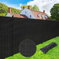UPGRADE Privacy Screen 6' x 25' Fence Commercial Shade Cover with Brass Grommets Heavy Duty Perfect for Outdoor Back Yard, Black, Customizable