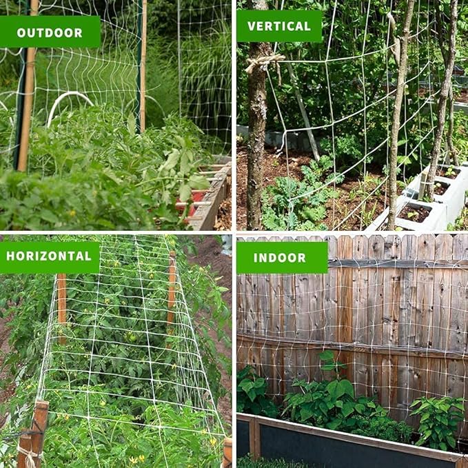 Tcamp Heavy-Duty Polyester Plant Trellis Netting 5 x 30ft (1 Pack) (5 Ft X 30 Ft)