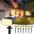 Solar Lights Outdoor Waterproof IP65, Super Bright LED with Lens, 3000K 2 Lighting Modes, Solar Powered Yard Garden Solar Spot Lights for Outside Landscape Auto On/Off -8 Pack