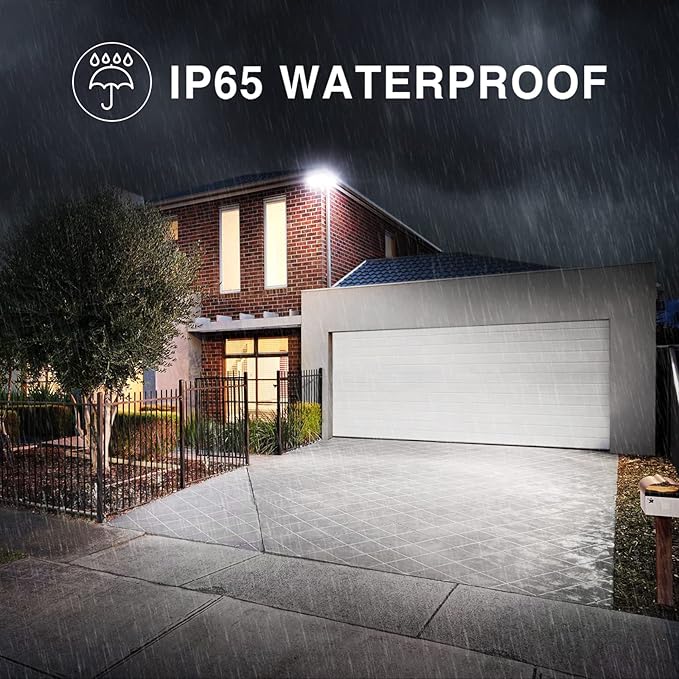 Onforu 130W LED Security Light, 13000LM Outdoor Indoor Flood Light Switch Controlled, IP65 Waterproof LED Exterior Floodlight, 6500K White Wall Mount Security Lighting for Entryway,Garage,Yard,Eave