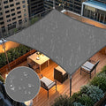 Artpuch Waterproof Sun Shade Sail, 10'x13' Dark Grey Rectangular, UV Resistant Rain Canopy, Curved Edges Shade Cloth for Outdoor Patio, Deck, Yard (Customizable)