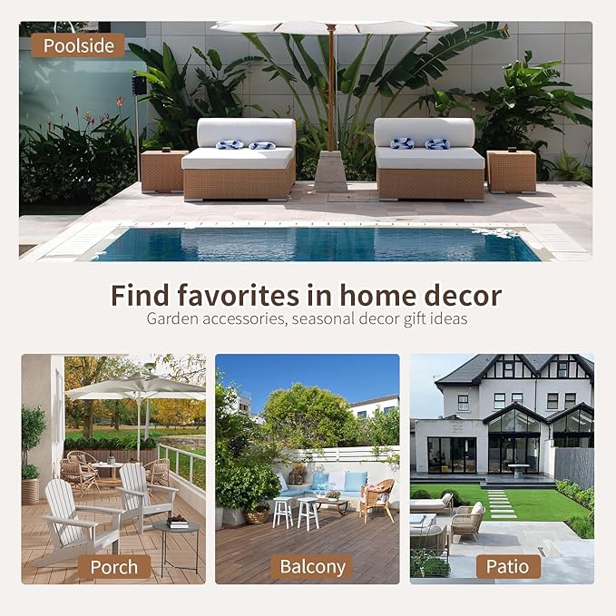 FDW Outdoor Patio Furniture Set Wicker Patio Set PE Rattan Furniture Bistro Set for Outdoor Indoor Use with Loveseats Coffee Table, Blue Cushions, 4 Pieces