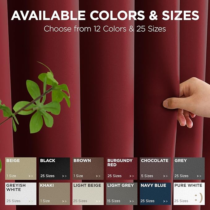 Joydeco Blackout Door Curtain for Doorway Privacy 84 Inches Long, Grommet Closet Curtain for Open Closet, Room Divider for Bedroom Living Room (Burgundy Red, 52Wx84L, 1 Panel)