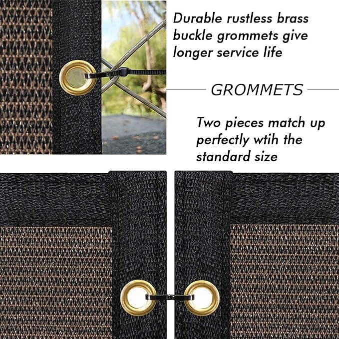 UPGRADE Privacy Fence Screen 4'x67' Brown Outdoor 90% Visibility Blockage 170 GSM Mesh Shade Cover Panels for Backyard,Balcony,Home Decoration with Zip Ties,Customized Avaliable