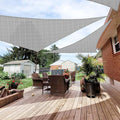 Patio Paradise 15' x 15' x 15' Sun Shade Sail Triangle Canopy Shade Cloth Fabric Sunlight Block Patio Pergola Cover HDPE Deck Awning for Outdoor Backyard Roof Shading, Gray