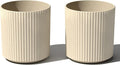 Veradek Demi Series Round Planter for Porch, Patio, Backyard | Durable Plastic-Stone Composite Material | Modern Décor for Tall Plants, Flowers
