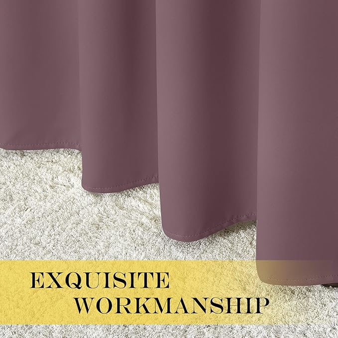 NICETOWN Door Curtain for Closet Doors 80 Inches Long 1 Panel, Blackout Doorway Curtain for Open Closet Bedroom, Room Divider Living Room for Privacy (Dry Rose, 1 Panel, 46W x 80L)