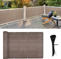 LOVE STORY Balcony Privacy Screen, 3'x4' Deck Shield Screen Fence Cover,UV Protection and Weather-Resistant,3 FT Height for Deck, Patio, Backyard, Outdoor Pool, Porch, Railing, Brown
