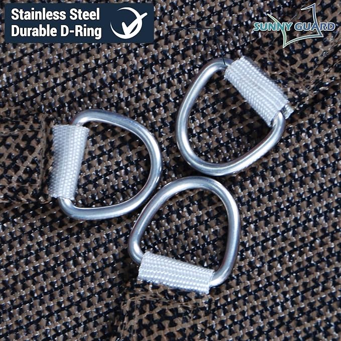 SUNNY GUARD Custom Size 12'x24' Brown Sun Shade Sail Rectangle UV Block Shade for Backyard Yard Patio Deck Garden(Customized)