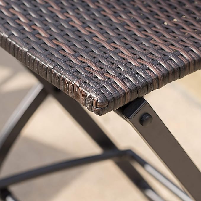 Christopher Knight Home Margarita Outdoor Wicker Barstools, 4-Pcs Set, Multibrown