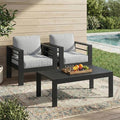 Solaste Aluminum Patio Furniture Set for All Weather, Oversized Metal Outdoor Furniture Set with 27.5" Deep Seating and 3.2" Wide Armrest, Outdoor Patio Sofa with 10" Back Suport Cushion