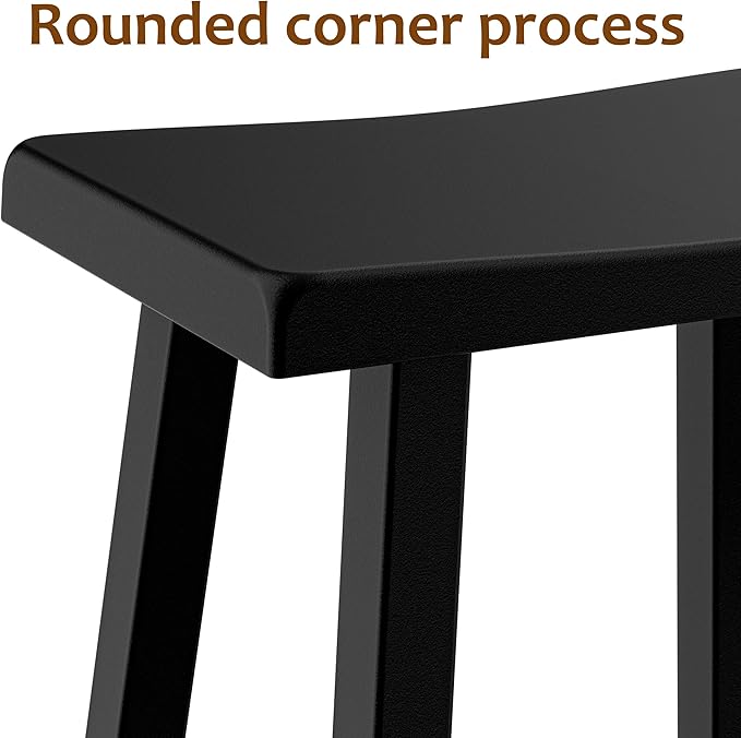 Bar Stools 29'' Outdoor Set of 4, Waterproof Modern Durable Resin Saddle Seat,Counter Stool Sturdy Modern Stylish, All-Weather Barstools for Patio, Balcony, or Kitchen Counter