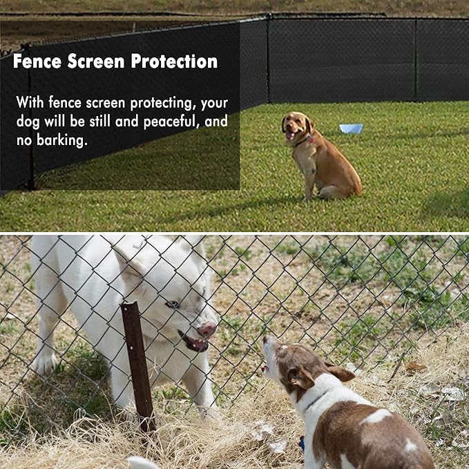 UPGRADE Privacy Fence Screen 4'x14' Black Outdoor 90% Visibility Blockage 170 GSM Mesh Shade Cover Panels for Backyard,Balcony,Home Decoration with Zip Ties,Customized Avaliable