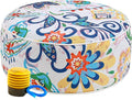 UPWELL Waterproof Inflatable Outdoor Ottoman Pouf,Portable Patio Footrest, Durable & Stylish, Perfect for Garden, Pool, Camping & Home Use - D20 xH9（ZenBase）