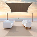 ColourTree TAPR1616 Custom Size 9' x 24' Brown Sun Shade Sail Canopy UV Block UPF50 Rectangle - Commercial Standard Heavy Duty - 190 GSM - 3 Years Warranty