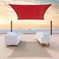 ColourTree TAPR1616 Custom Size 12' x 16' Red Sun Shade Sail Canopy UV Block UPF50 Rectangle - Commercial Standard Heavy Duty - 190 GSM - 3 Years Warranty