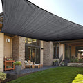 LOVE STORY Custom Size 7'x15' Graphite Grey Sun Shade Sail Rectangle UV Block Canopy Patio Sail Sunshades Fabric for Outdoor Garden Carport (We Make Custom Size)