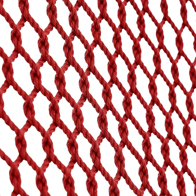 Lazy Daze Hammocks 10.5 FT Double 2 Person Caribbean Rope Hammock, Hand Woven Polyester Hammock with Spreader Bars, for Outside Outdoor Backyard Patio Poolside, 450 LBS Capacity, Red