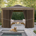 DIVA EN CAMINO DEC Outdoor Patio Curtain Waterproof Darkening Thermal Insulated Indoor Curtains for Bedroom, Porch, Living Room, Pergola, Cabana, W105 x L95, Set of 2 Panels