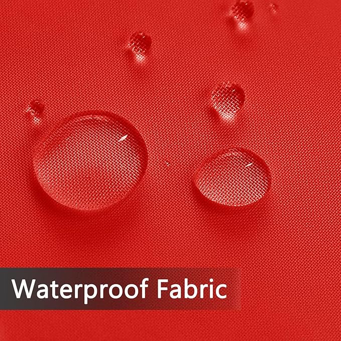 SpaceDresser Waterproof Outdoor Sheer Curtains for Patio - 2 Panels Rod Pocket Indoor Voile Sheer Curtain for Living Room,100W x 84L inch, Red