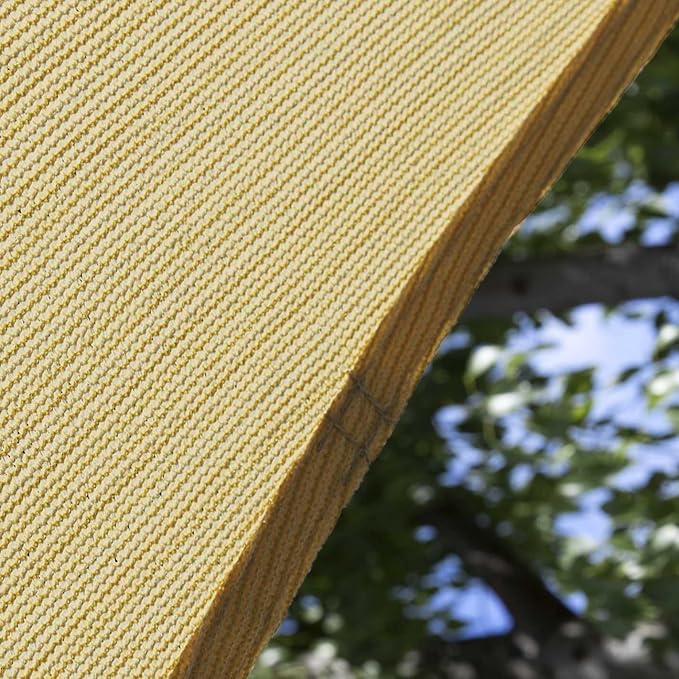 Amgo Custom Size 13' x 19' x 23' Sand Beige Right Triangle Sun Shade Sail Order to Make Canopy Awning UPF50+ AGSLT, 95% UV Blockage, Water & Air Permeable, 200GSM Commercial Standard (We Customize)
