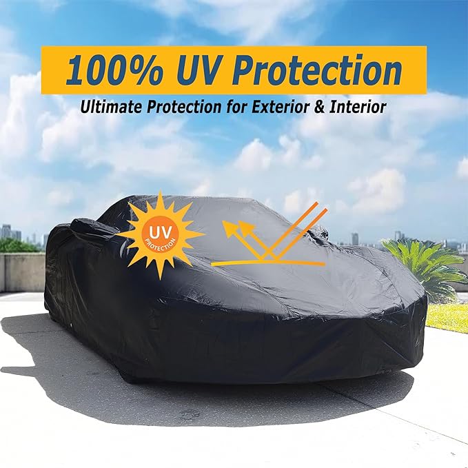 All Weather Waterproof car Cover Good for rain Snow uv Protection dust mid-Size Hatchback Big Wing sti Impreza Jetta Wagon MazdaSpeed3 9-3 Wagon Gray