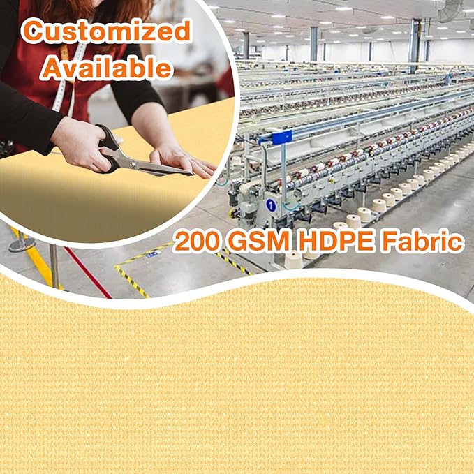 Artpuch Outdoor Pergola Shade Cover 17x22 FT Sun Shade Cloth with Grommets Sand 90% UV Protection Canopy Patio Privacy Screen (Customized Available)