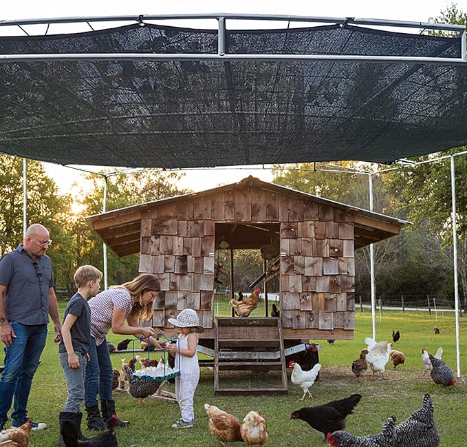 Shade Cloth - 70-90% Sunblock Net for Garden Patio,Shade Sails for Plants Greenhouse Outdoor Pergola Lawn Swimming Sun Shade Cloths for Kennel Chicken Coop Easier to Hang Shade Net Cover…