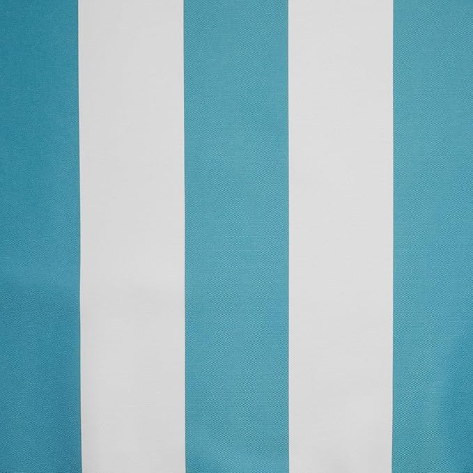 Exclusive Home Canopy Stripe Indoor/Outdoor Grommet Top Curtain Panel, 54"x108", Teal / White, Set of 2